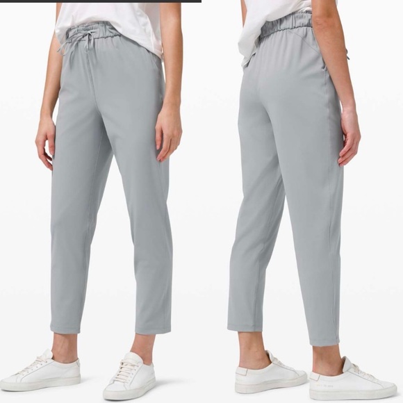 lululemon athletica Pants - lululemon athletica Light Gray Drawstring Jogger Trousers